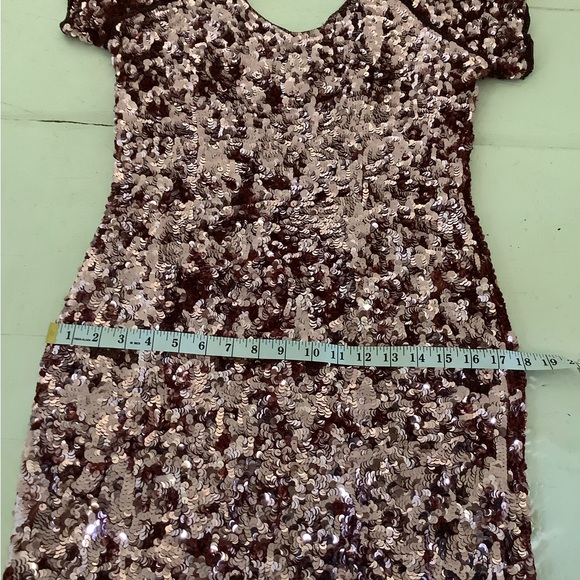 stenay silk fully pink sequin encrusted dress - Picture 8 of 9